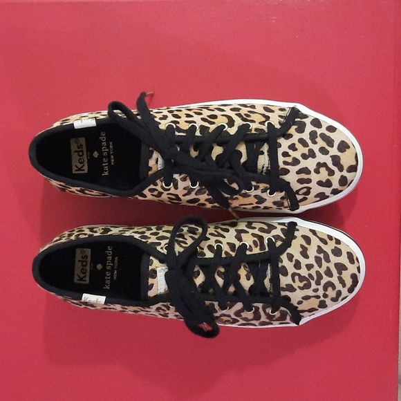 Kate Spade & Keds Leopard Leather Shoes - Picture 6 of 8